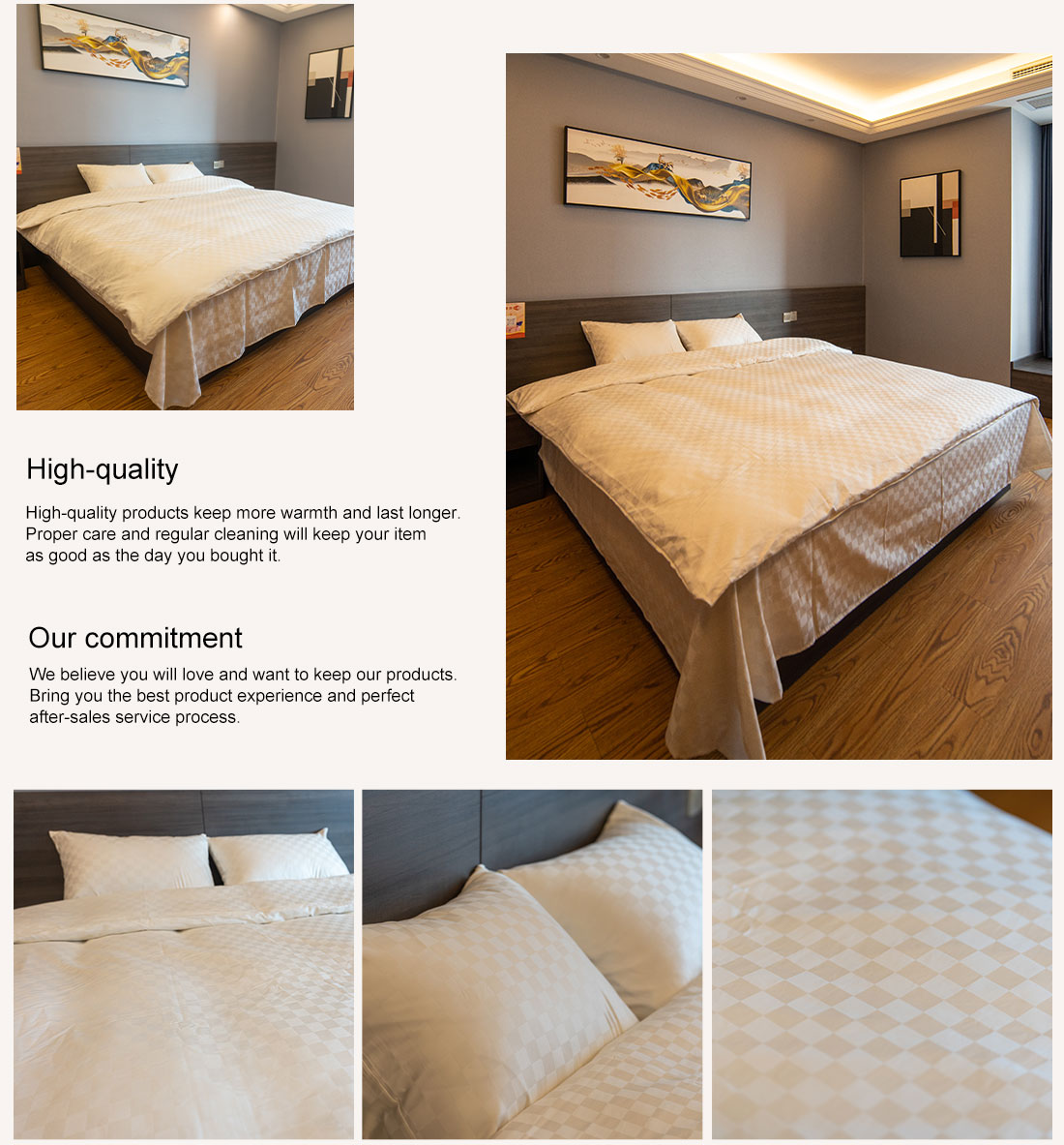 Quilt set | White Quilt set | 4-piece quilt set