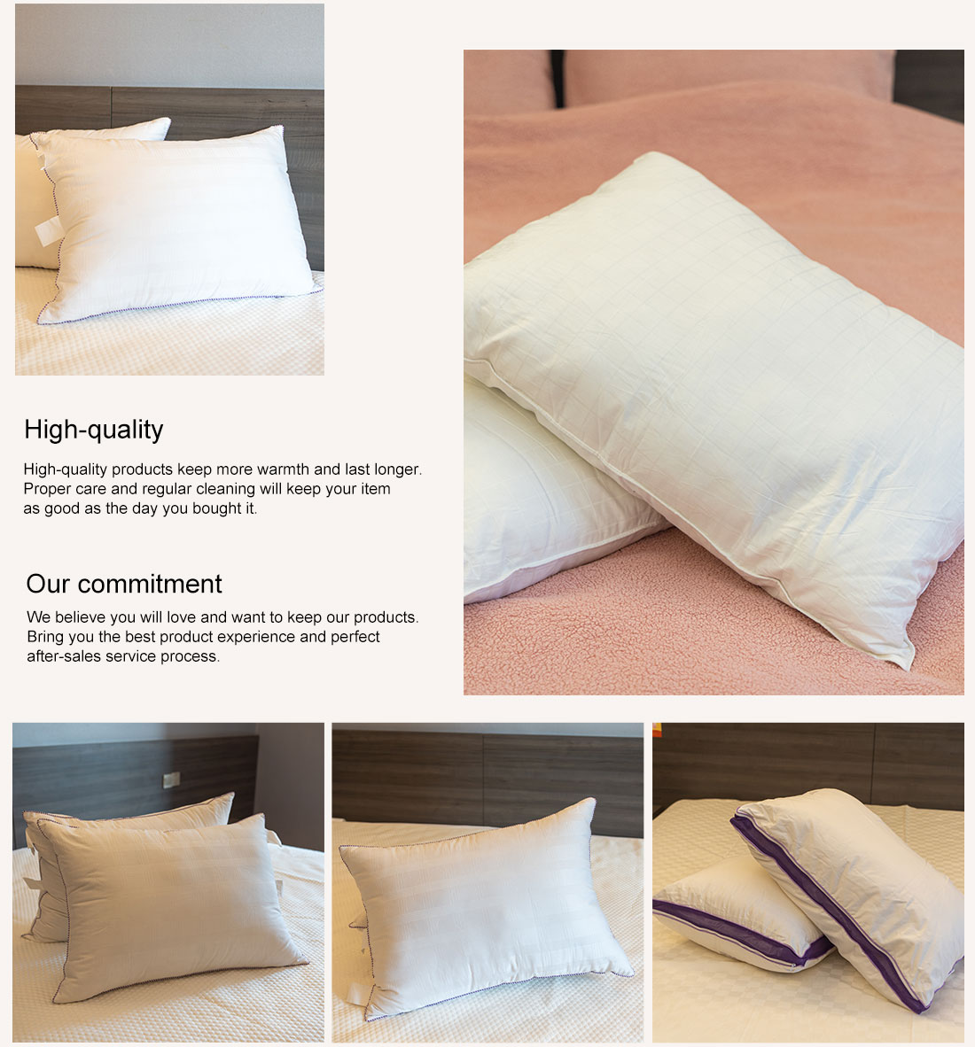 Allieds white down pillow | white down pillow | down pillow